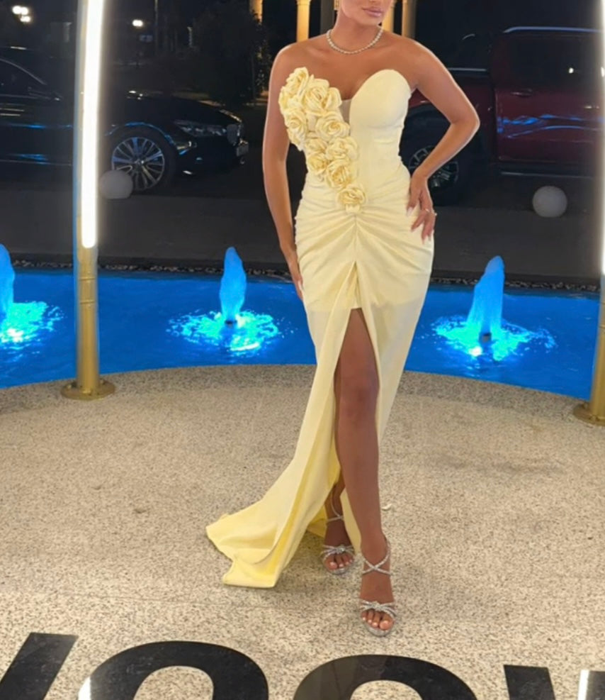 Rochie Yellow roses