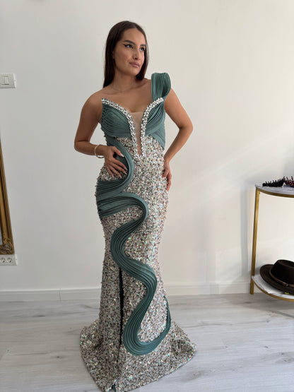 Rochie Turquoise Wave
