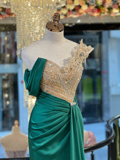 Rochie Emerald & Gold