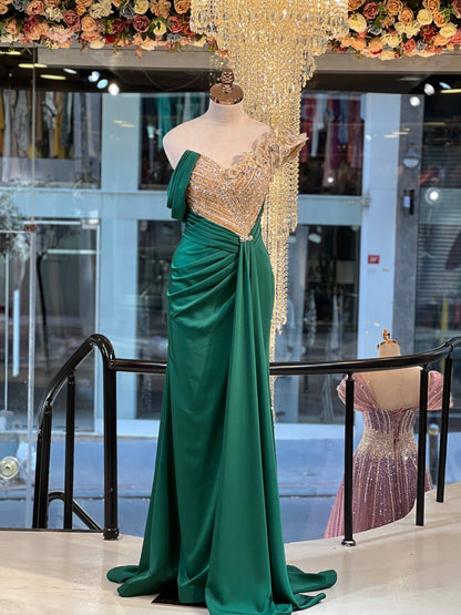 Rochie Emerald & Gold