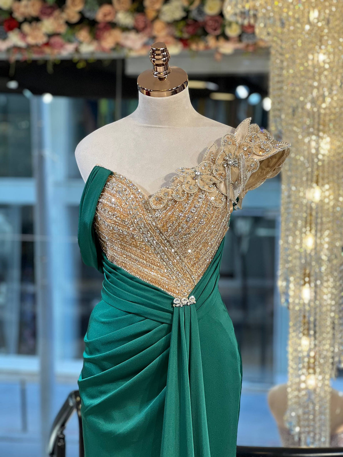 Rochie Emerald & Gold