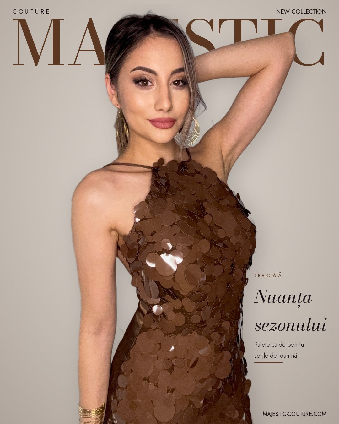 Rochie Mini Choco Glam